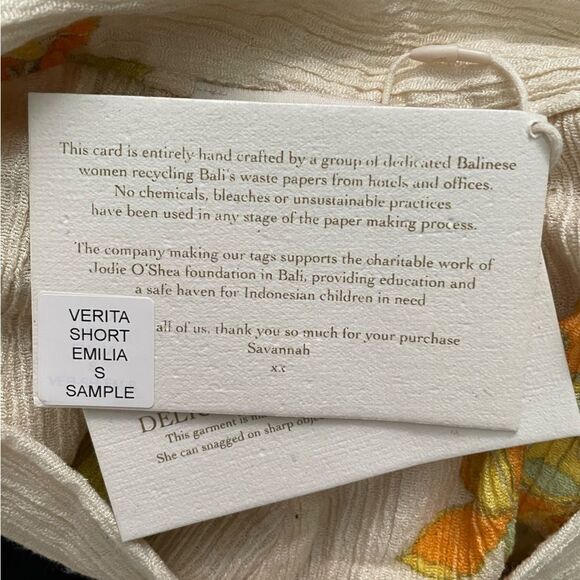 Savannah Morrow Verita Short SAMPLE Size Small Bamboo Silk Blend High Waisted - Picture 13 of 15